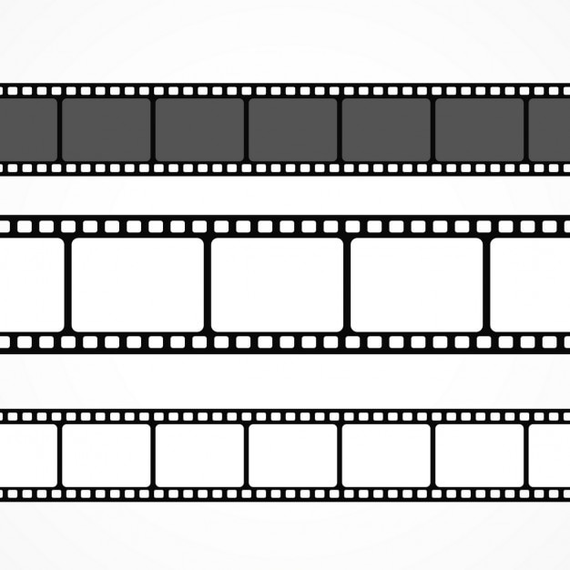 Kostenloser Vektor vektor filmstreifen-sammlung in verschiedenen größen
