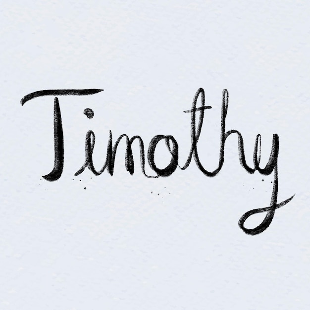 Kostenloser Vektor vektor handgezeichnete timothy-schrifttypografie
