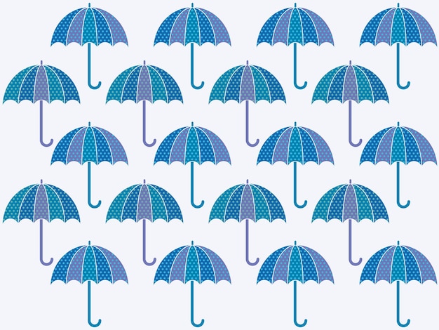 Vektor-hintergrund-illustration mit regenschirm-muster.