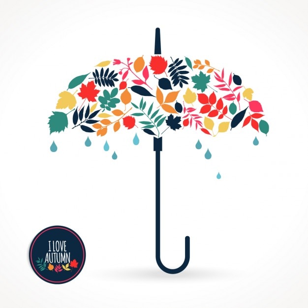 Kostenlose Vektor vektor-illustration der regenschirm