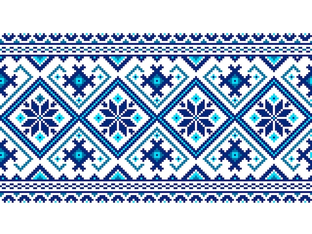 Vektor-Illustration der ukrainischen Folk nahtlose Muster Ornament. Ethnische Verzierung. Randelement. Traditionelle ukrainische, belarussische Volkskunst gestrickt Stickerei Muster - Vyshyvanka