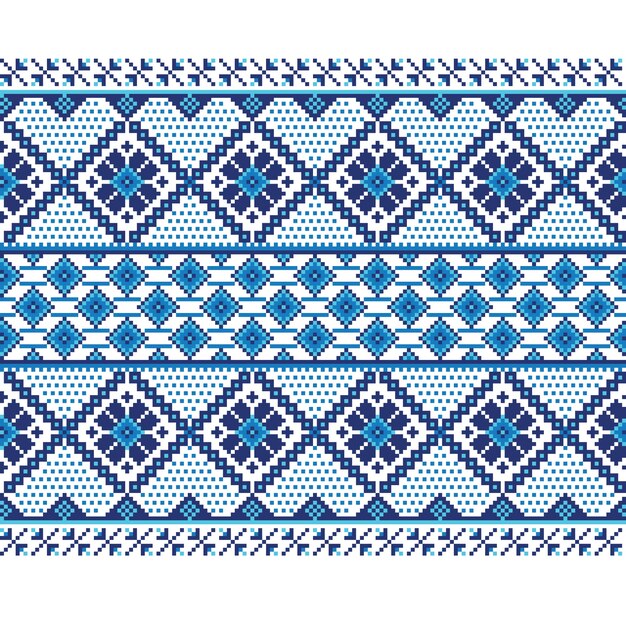 Vektor-Illustration der ukrainischen Folk nahtlose Muster Ornament. Ethnische Verzierung. Randelement. Traditionelle ukrainische, belarussische Volkskunst gestrickt Stickerei Muster - Vyshyvanka