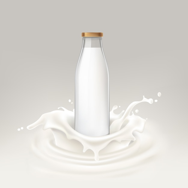 Vektor-Illustration Flasche voller Milch