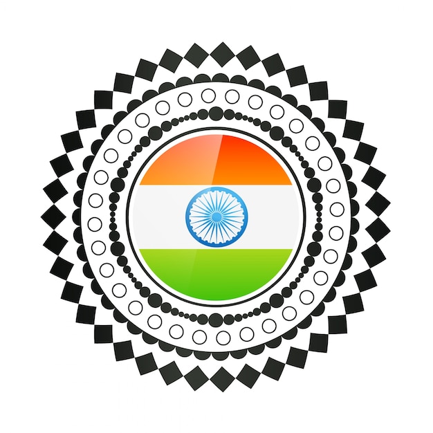 Kostenloser Vektor vektor kreative indische flagge design