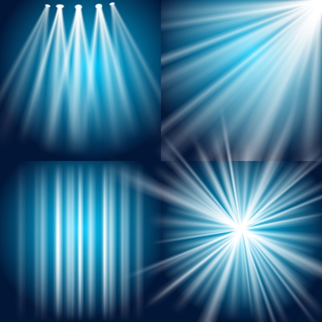 Vektor Licht, Blitz, Explosion und Glühen Hintergrund
