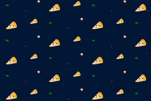 Vektor nahtlose pizza-muster-hintergrund