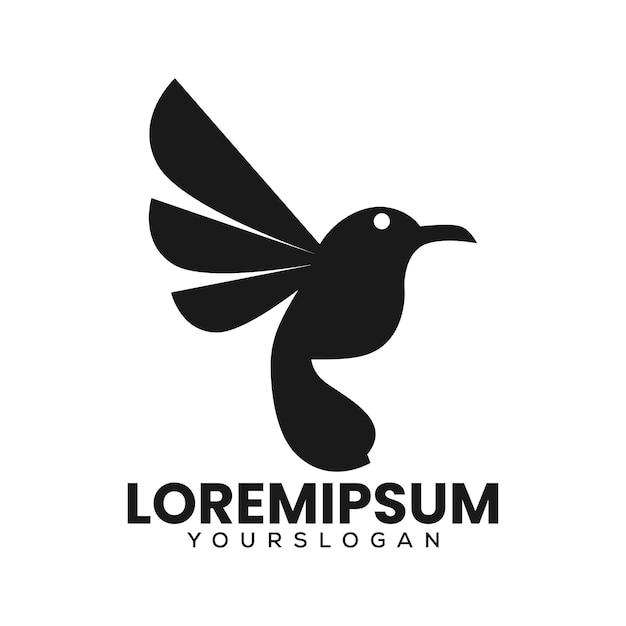 Kostenloser Vektor vektor-silhouette-vogel-logo