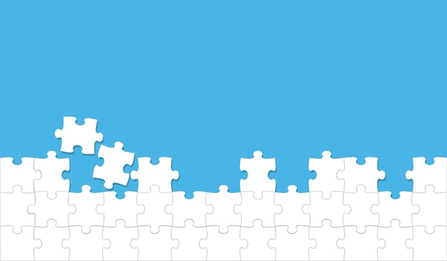 Vektor, Weiß, Puzzle, Hintergrund, Mit, A, Text, Raum, Auf, A, Blau, Hintergrund
