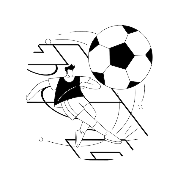 Kostenloser Vektor vektorillustration des abstrakten konzepts des fußballs