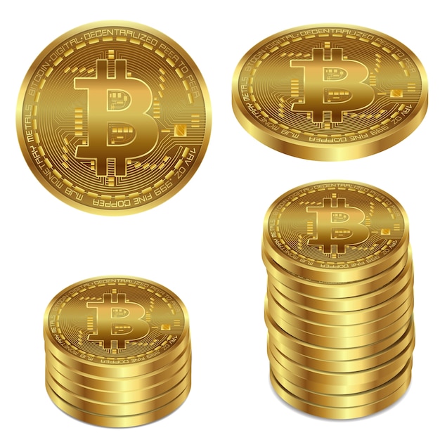 Vektorillustration eines goldenen bitcoins