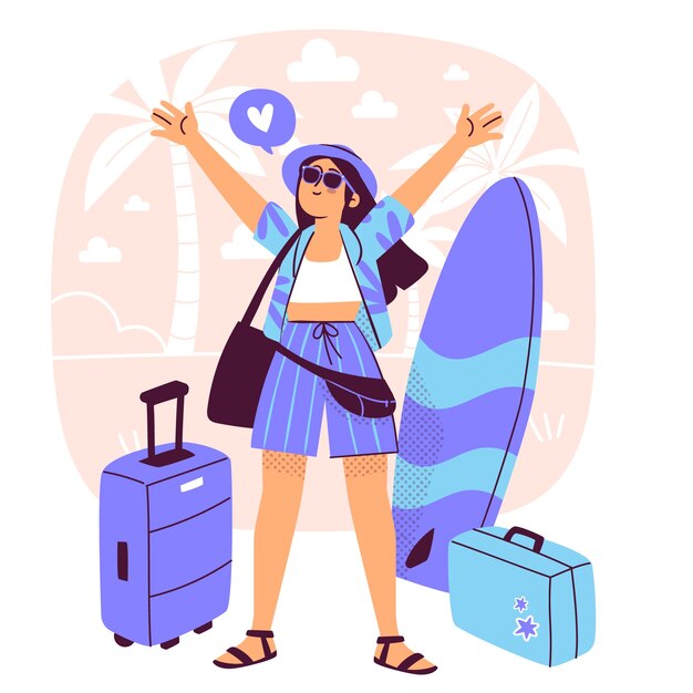 Veranschaulichung des Urlaubskonzepts