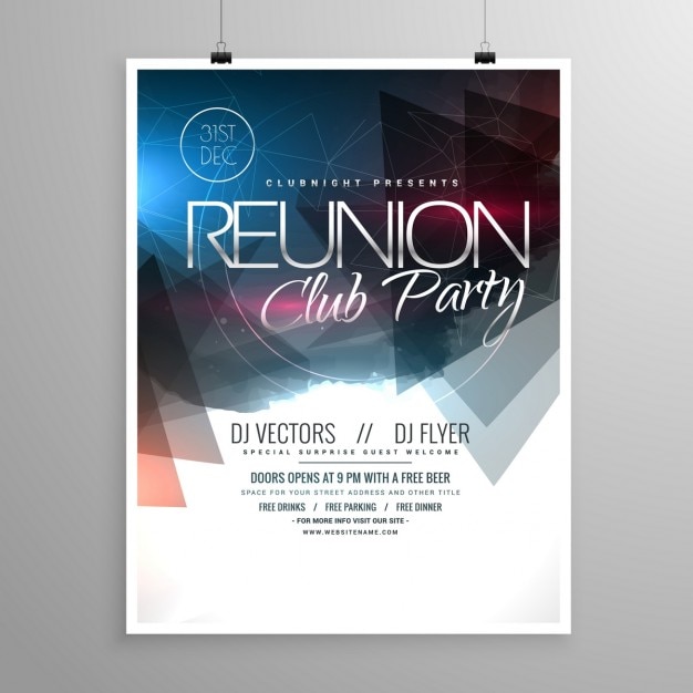 Veranstaltung club-party flyer vorlage broschüre design