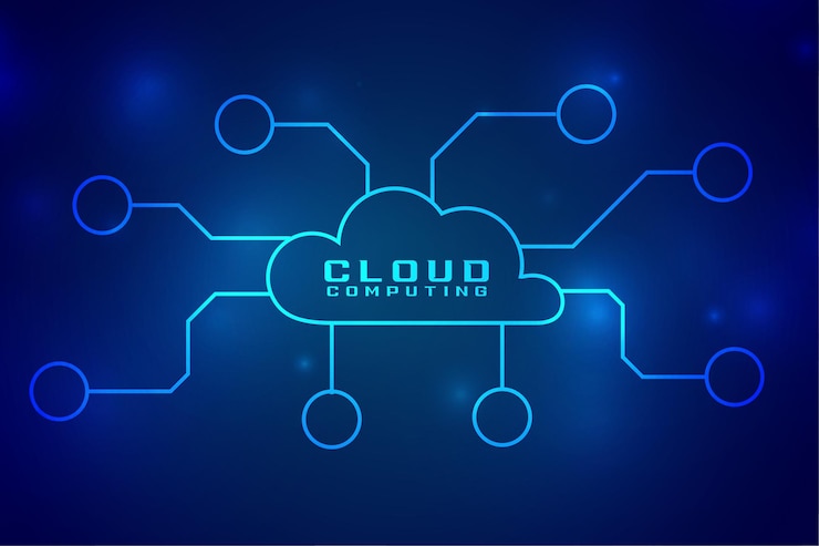 Kostenlose Vektor verbindung zum digitalen cloud-computing-technologiekonzept