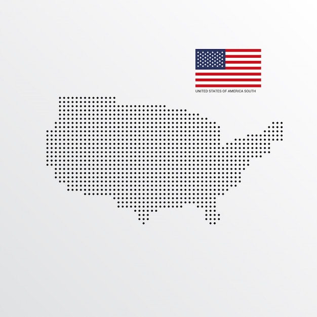 Vereinigte Staaten von Amerika South Map Design