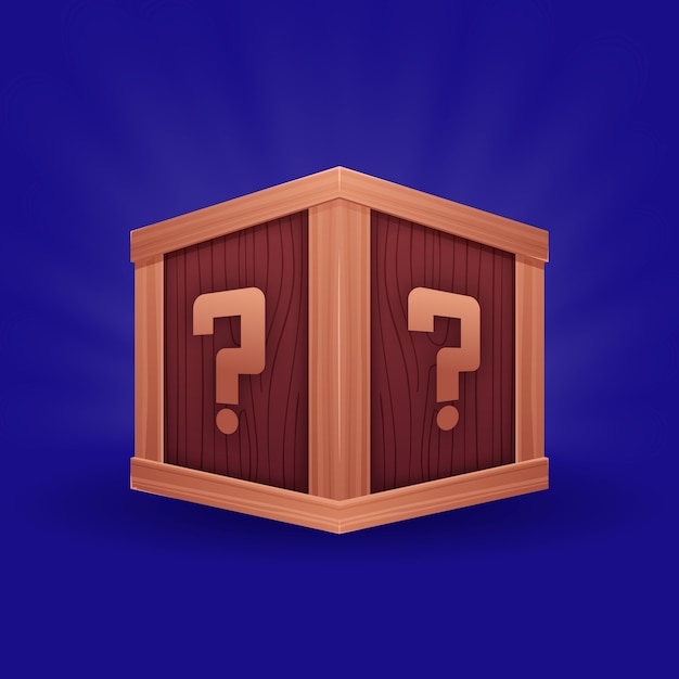 Kostenloser Vektor verlaufs-mystery-box-illustration