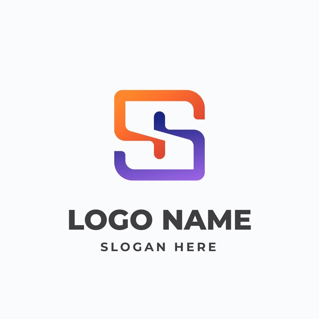 Verlaufs-SS-Logo-Vorlage
