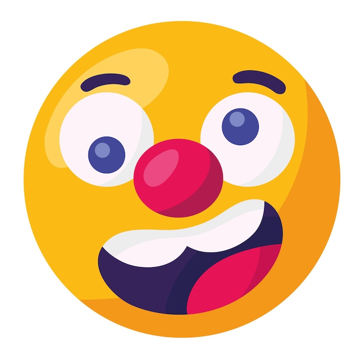 Kostenlose Vektor verrücktes emoticon-gesicht