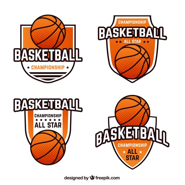 Verschiedene Basketball-Abzeichen