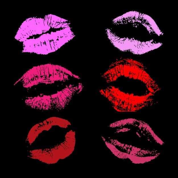 Verschiedene Lippenstift Drucke
