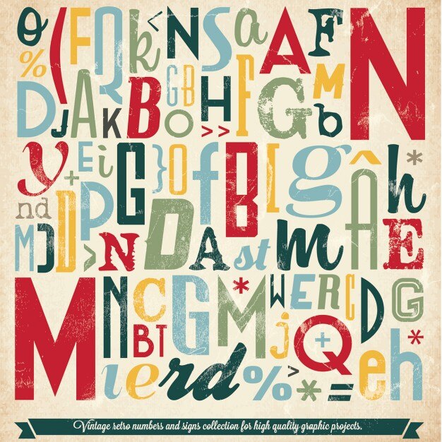 Verschiedene Retro Vintage Typografie-Sammlung