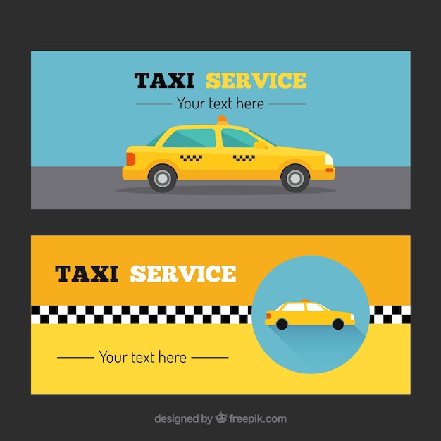 Verschiedene taxi banner