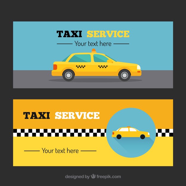 Verschiedene Taxi Banner