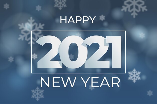 Verschwommener Hintergrund für das neue Jahr 2021