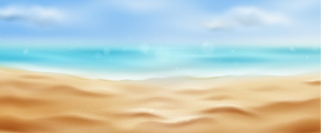 Verschwommener tropischer Sommerstrand-Hintergrund
