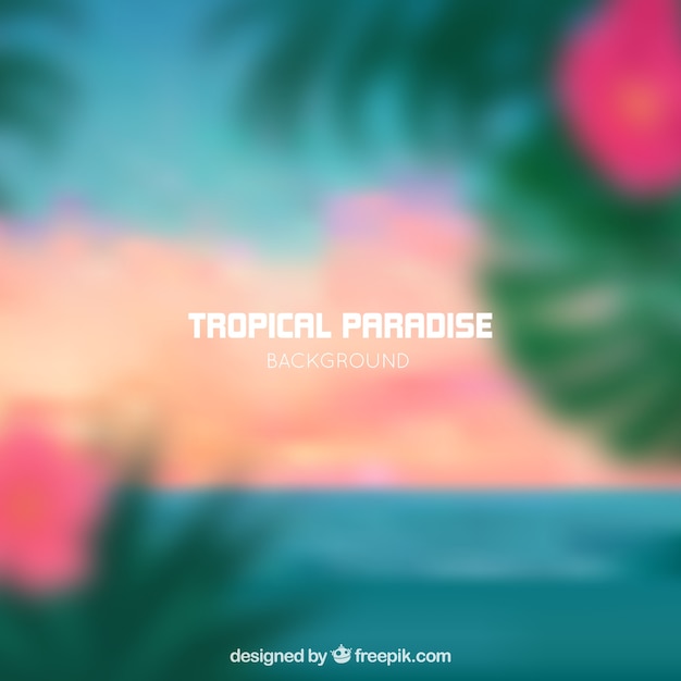 Verschwommenes tropisches Paradies Hintergrund