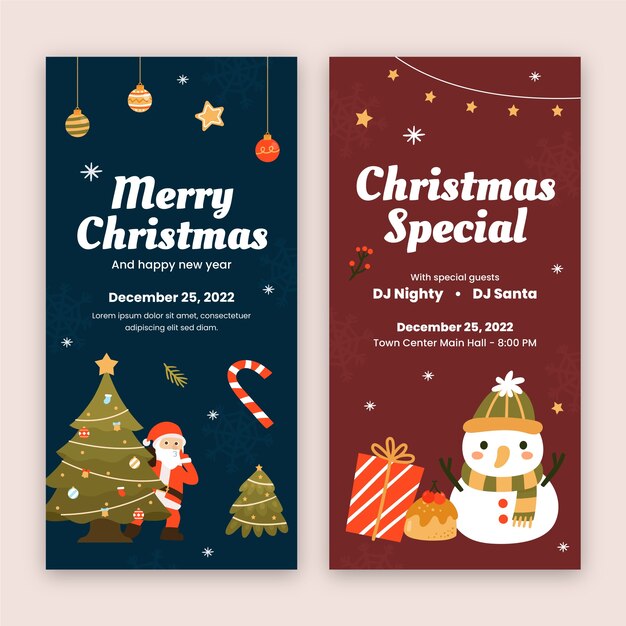 Vertikale Banner für Weihnachtsfeiern