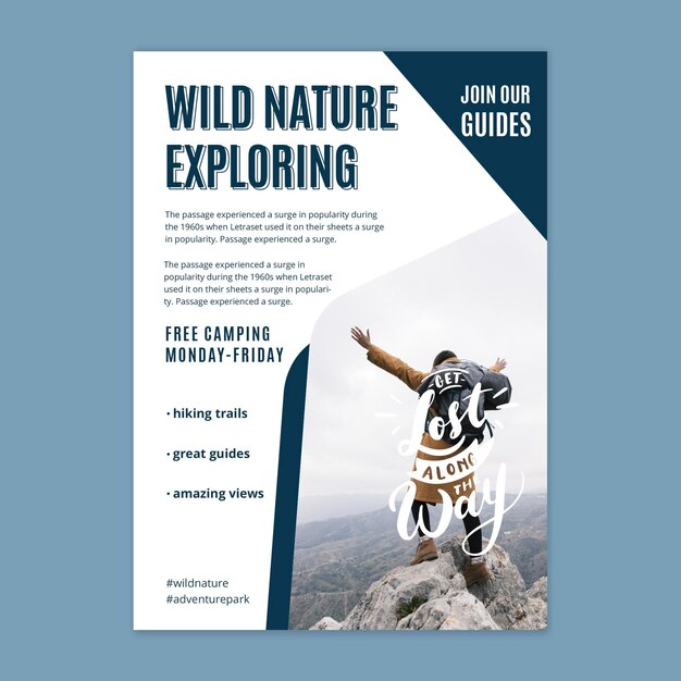 Vertikale Flyer-Schablone der wilden Natur