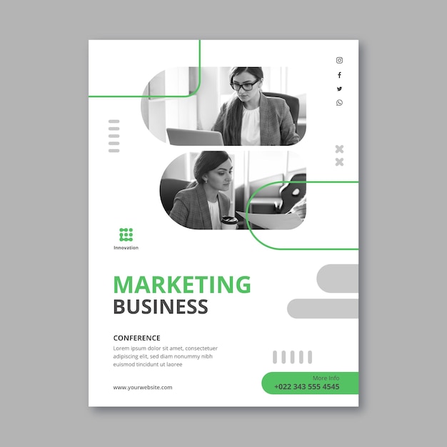 Vertikale Plakatvorlage für das Marketinggeschäft