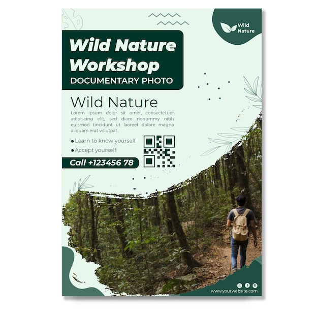 Vertikale Vorlage des wilden Naturfliegers