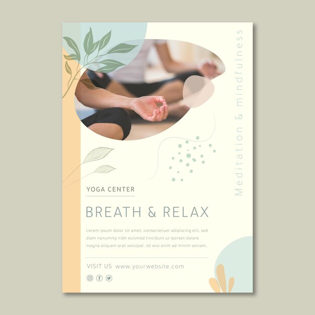 Vertikaler Flyer zu Meditation und Achtsamkeit