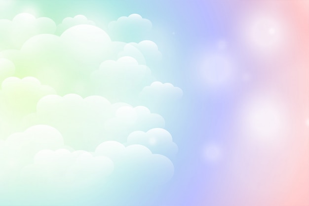 Verträumter magischer glänzender Wolkenhintergrund in lebendigen Farben