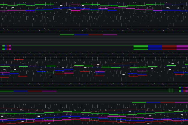 Vhs-Effekthintergrund des flachen Designs