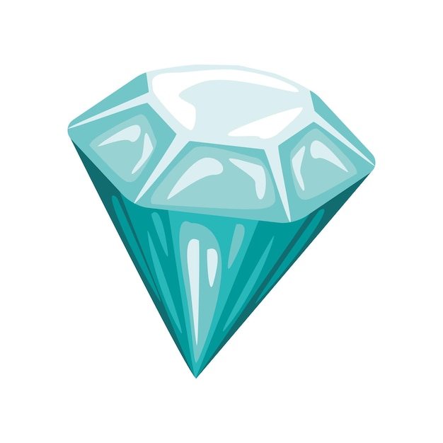 Video-spiel-item diamant isoliertes symbol