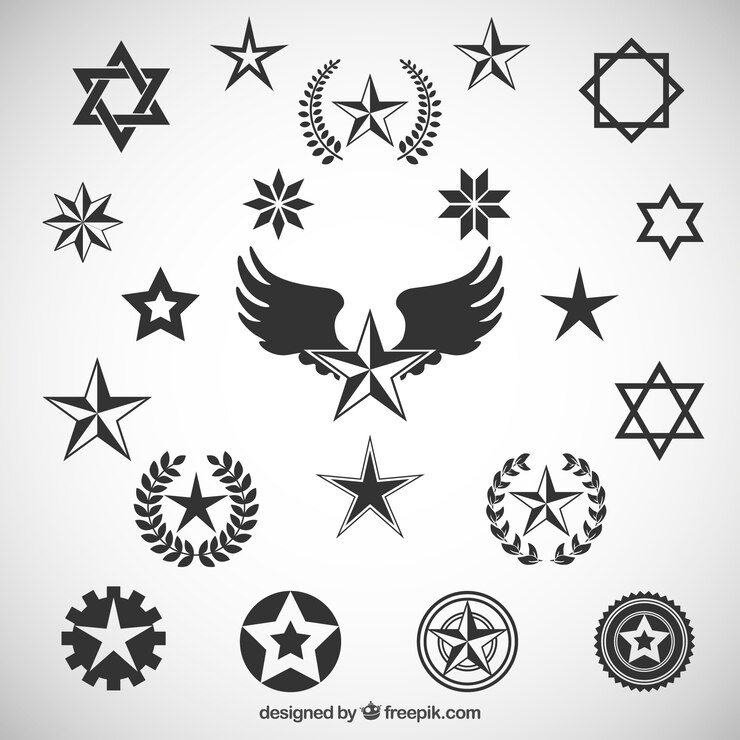 Kostenlose Vektor vielfalt der sterne icons