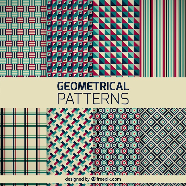 Vielzahl von geometrischen mustern