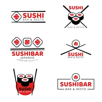 Vielzahl von sushi-logo-set