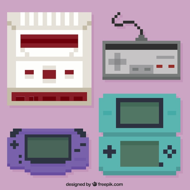 Vier konsolen pixelig