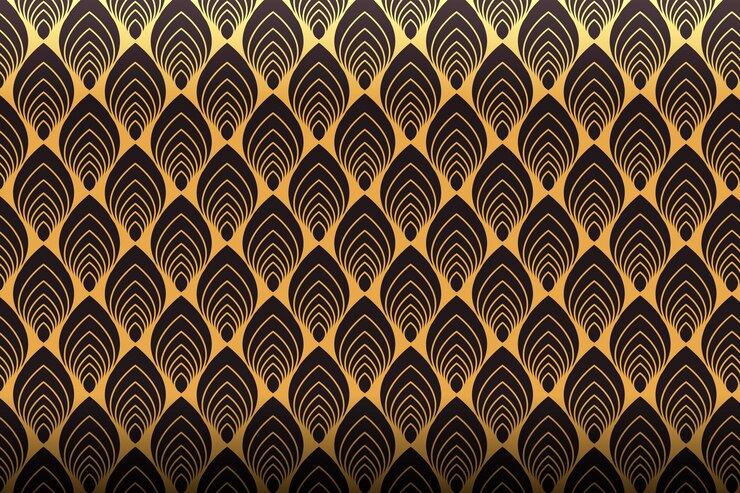 Kostenlose Vektor vintage art-deco-muster mit farbverlauf