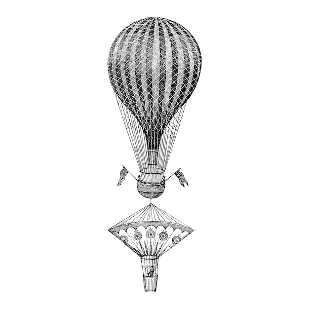 Kostenloser Vektor vintage ballon illustration