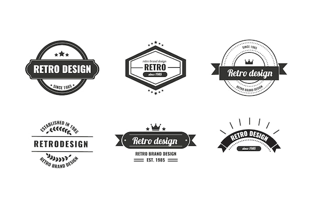 Kostenloser Vektor vintage corporate identity logo vorlage