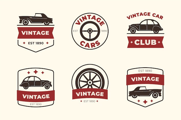 Gelbes Auto Logo Premium Vektor