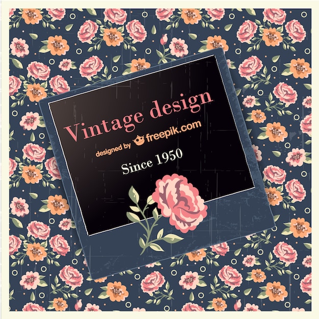 Vintage-design mit rosen