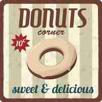 Kostenloser Vektor vintage-donuts handels-design