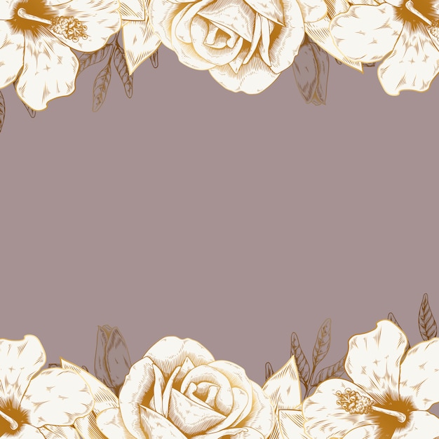 Kostenloser Vektor vintage floral hintergrund