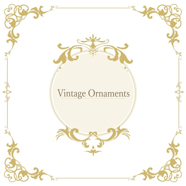 Vintage Flourish Ornament Rahmen Vektor