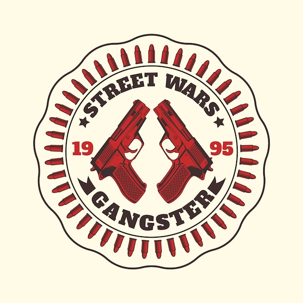 Kostenloser Vektor vintage gangster mafia logo